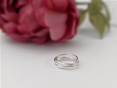 Braided sterling silver ring