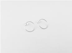 Sterling silver Medium Circle stud earrings