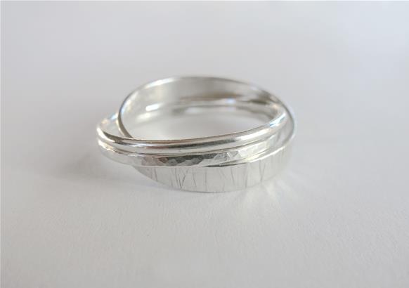 Textured Trinity ring