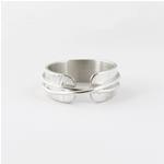 Narrow textured infinity ring in sterling silver