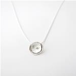 Round dome pendant in sterling silver