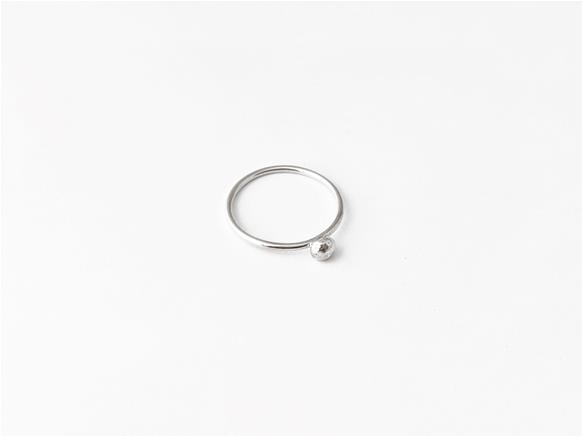 Minimalist Stacking Pebble Ring in Sterling Silver 